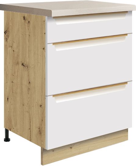Apakšējais skapītis ar atvilktnēm 60 cm Glamour GLA-10D