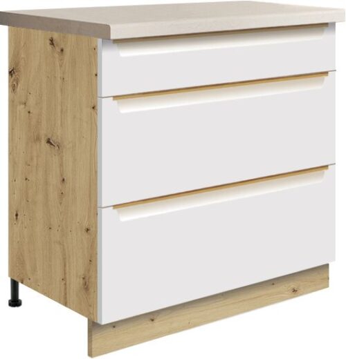 Apakšējais skapītis ar atvilktnēm 80 cm Glamour GLA-22D