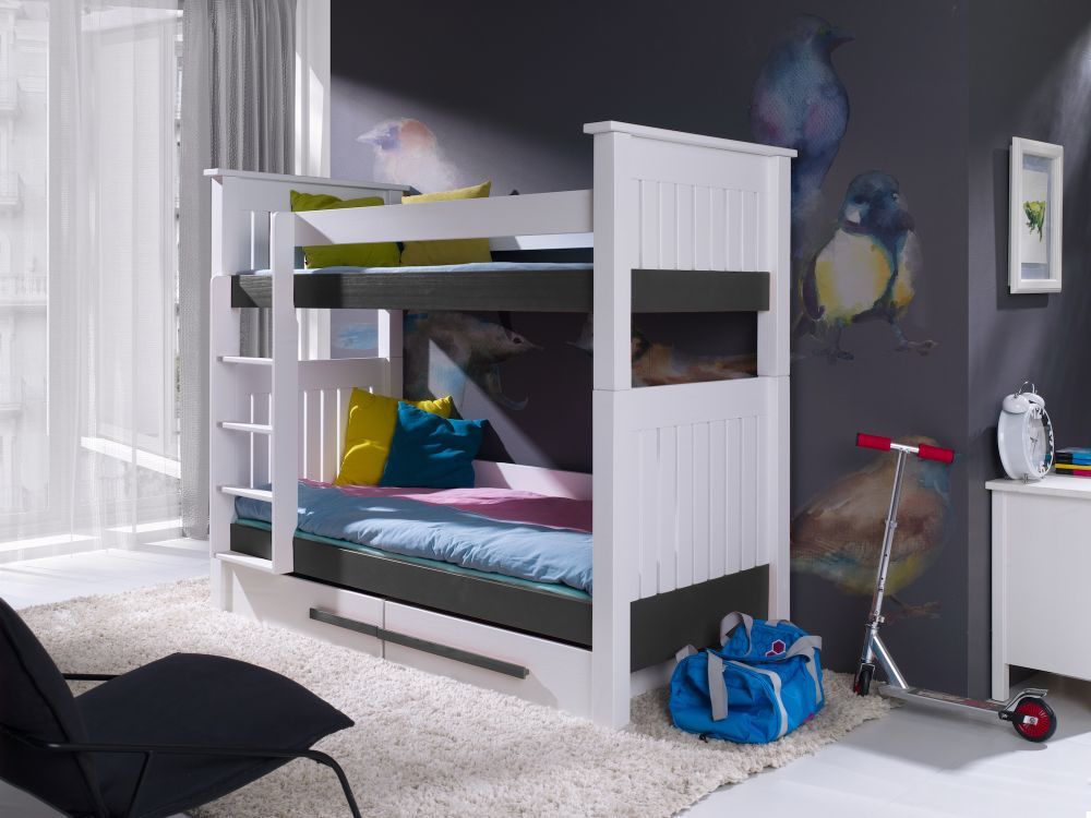 CASIMIR divstāvu gulta ar atvilktnēm divām personām 80x181 cm — изображение 3
