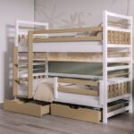 Divstāvu gulta ar atvilktnēm MIROMIR 2 personām 80x200 cm