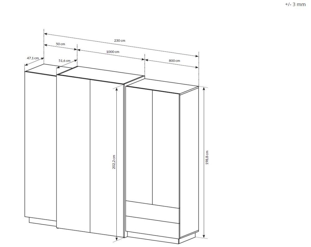 3D trīsdimensiju skapis - 230 cm — изображение 5