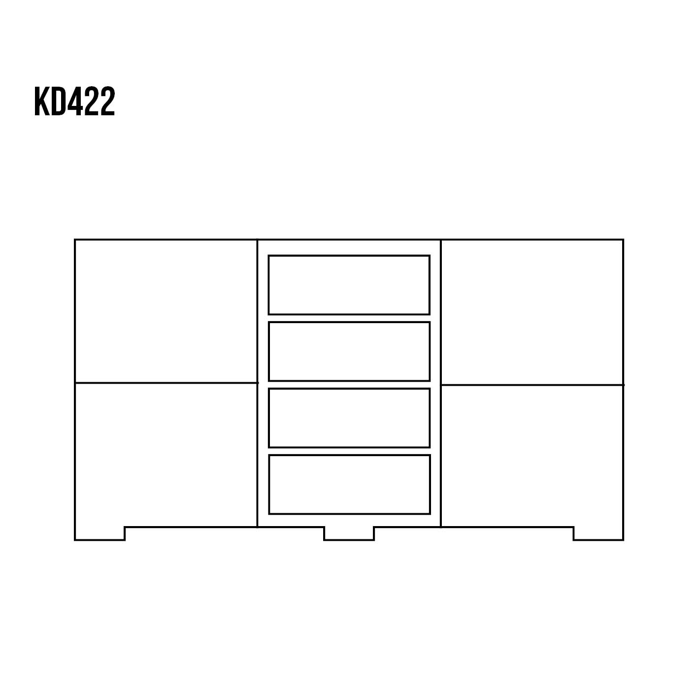 Dižskābarža kumode MODERN KD422 balināts dižskābardis — изображение 7