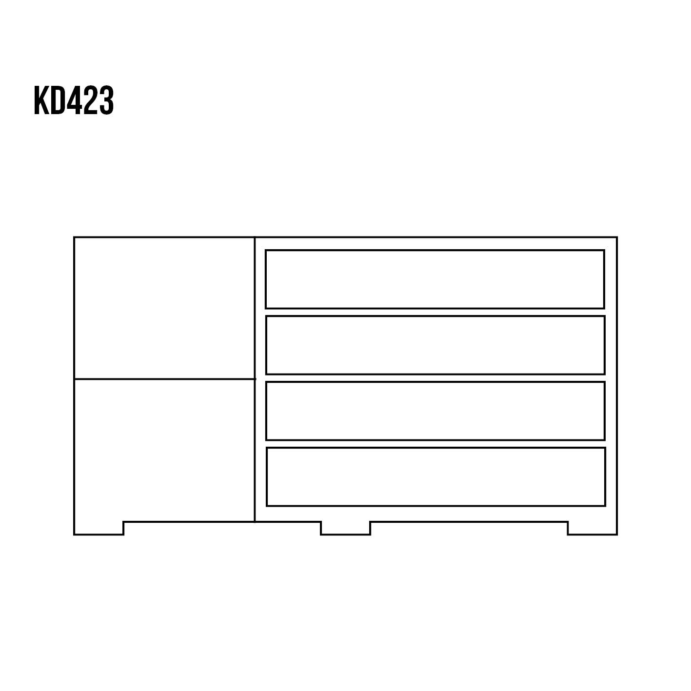 Dižskābarža kumode MODERN KD423 dižskābarža Lozanna — изображение 7