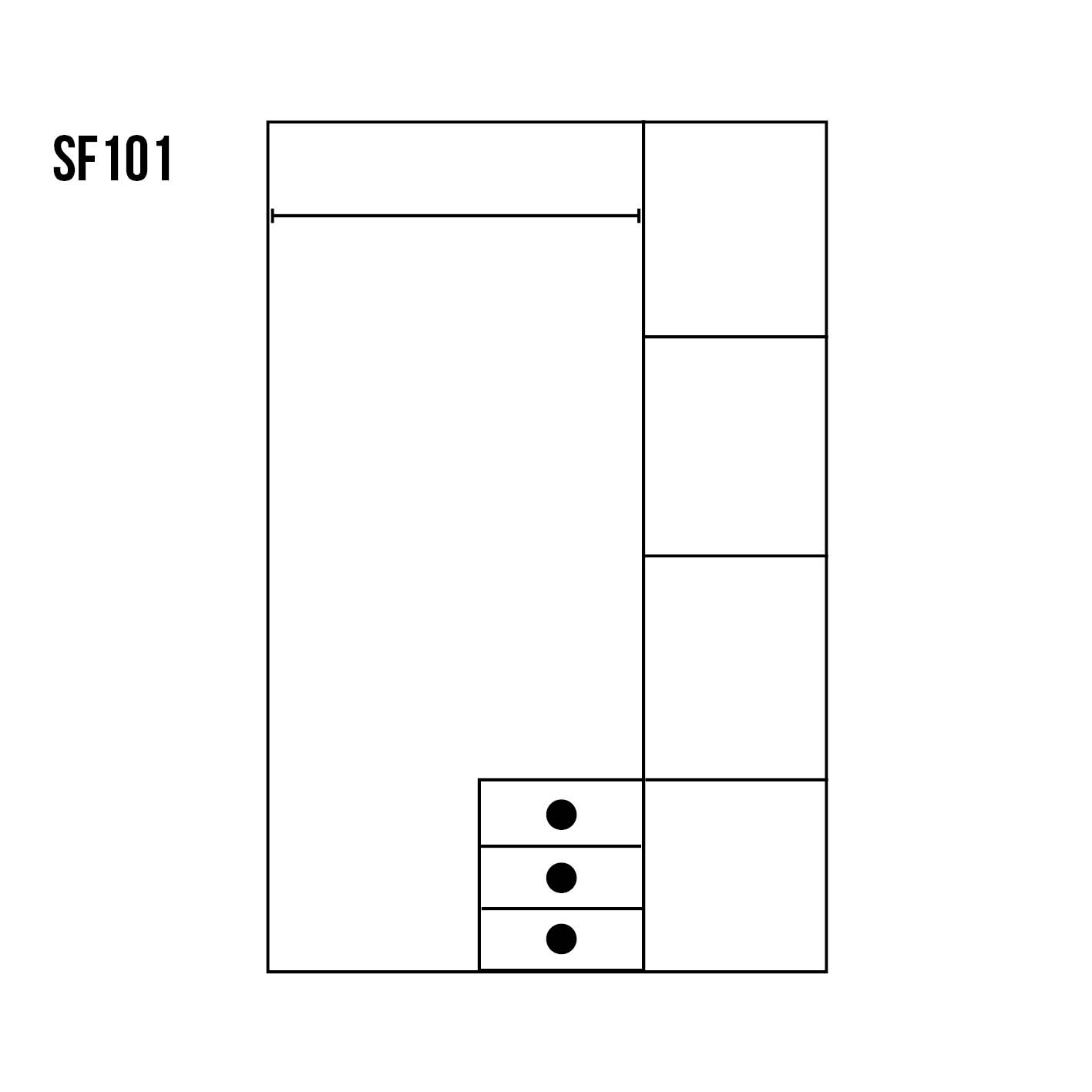 Priedes skapis MUGO SF101 priedes ozols — изображение 2