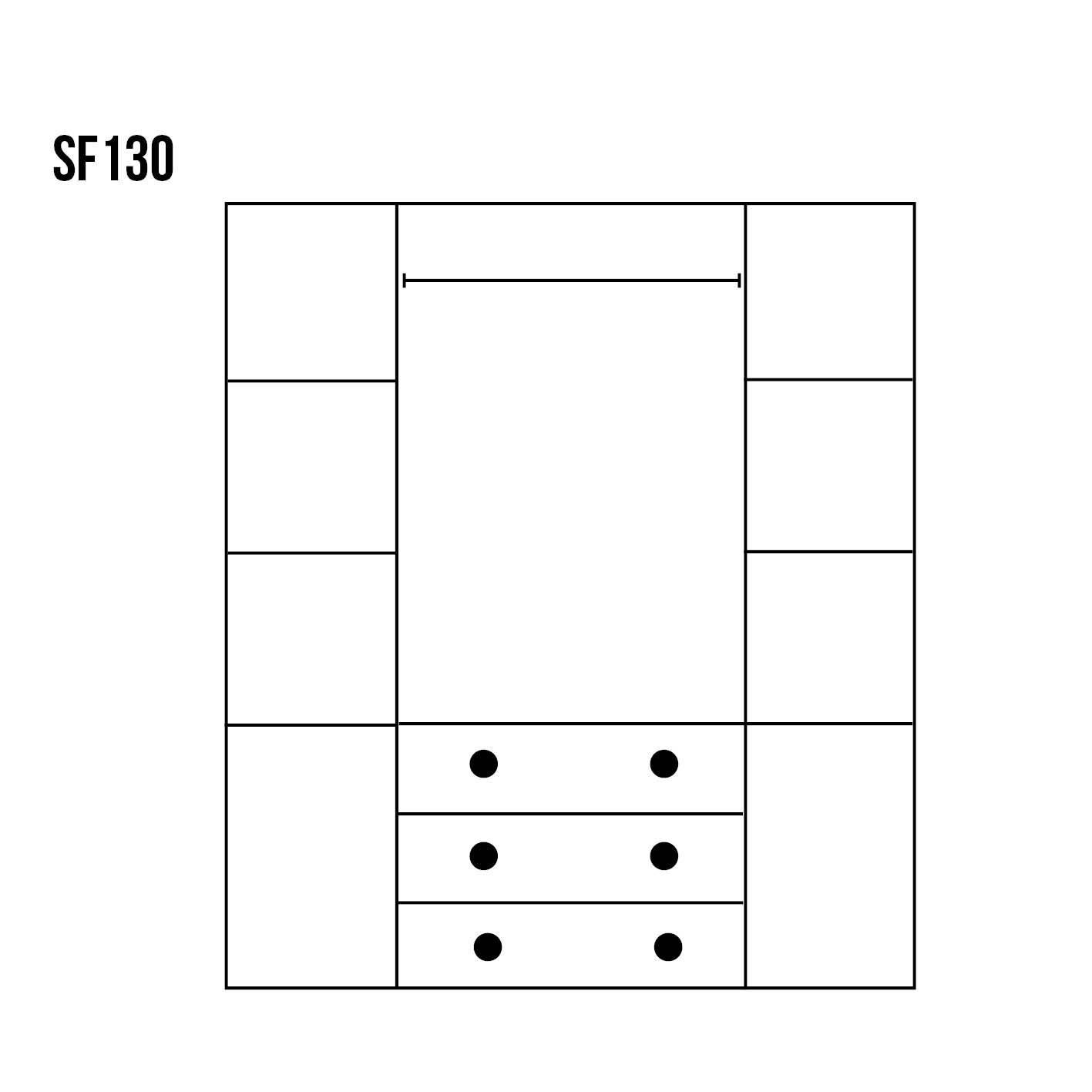 Priedes skapis MUGO SF130 priedes alksnis — изображение 2