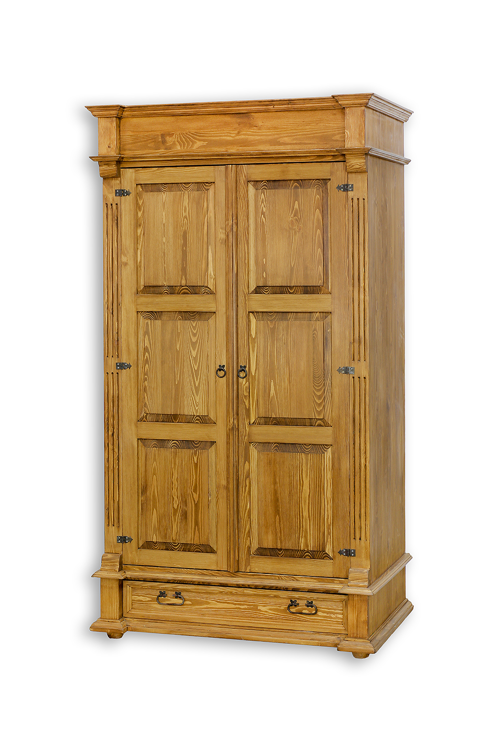 Priedes skapis RUSTIKAL SF808 balta priede, patina — 4 attēls