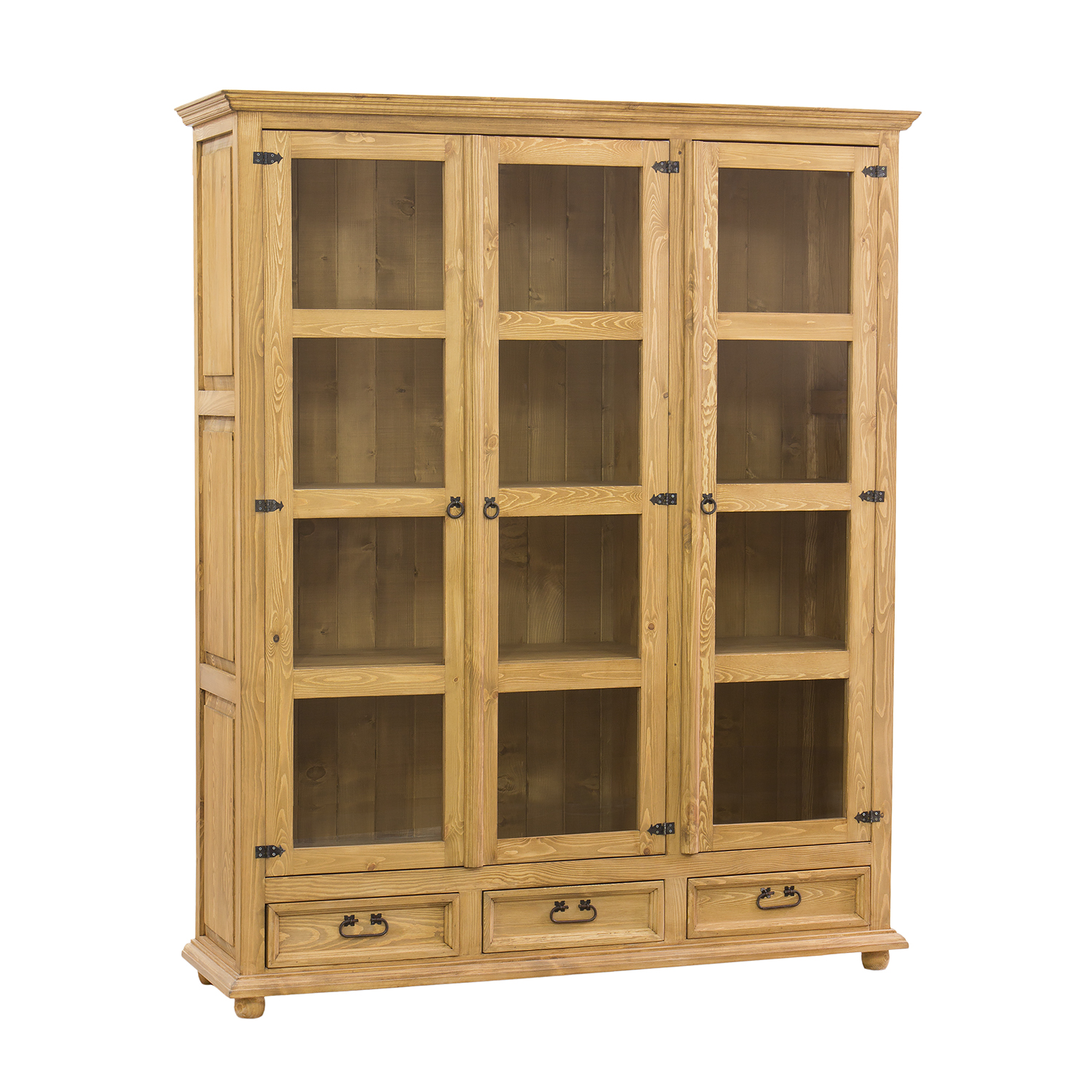 Priedes vitrīna RUSTIKAL KW809/I balta priede, patina — изображение 2