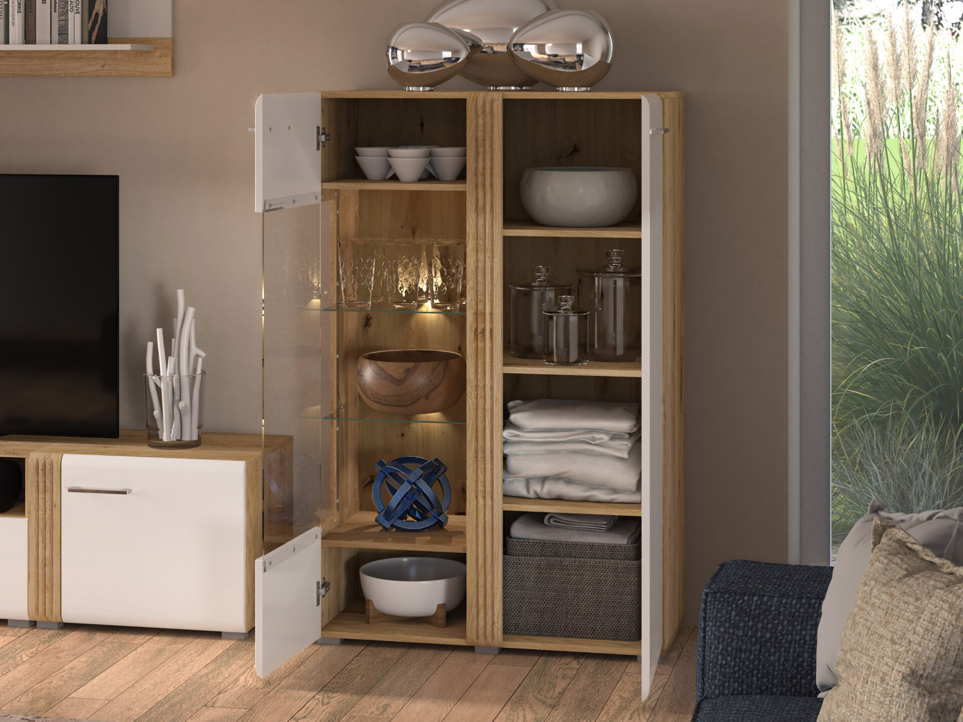 Adagio 03 Kreisais Castello Oak - Vitrīna — 5 attēls