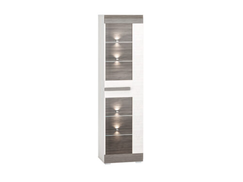 BLANCO 02-01 sniega priede/MDF jauns pelēks plaukts