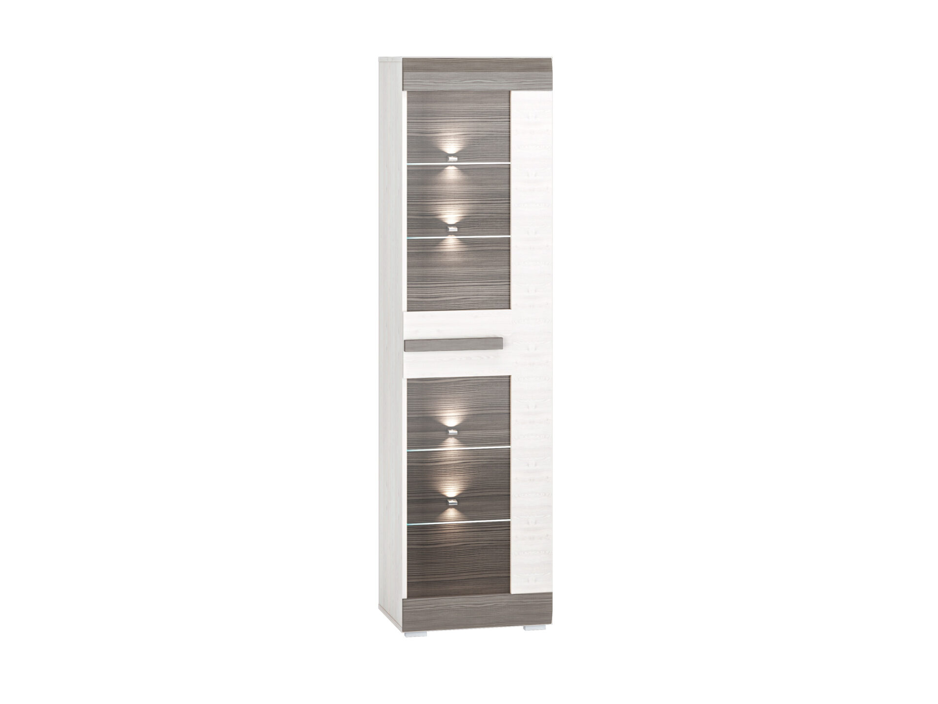 BLANCO 02-01 sniega priede/MDF jauns pelēks plaukts