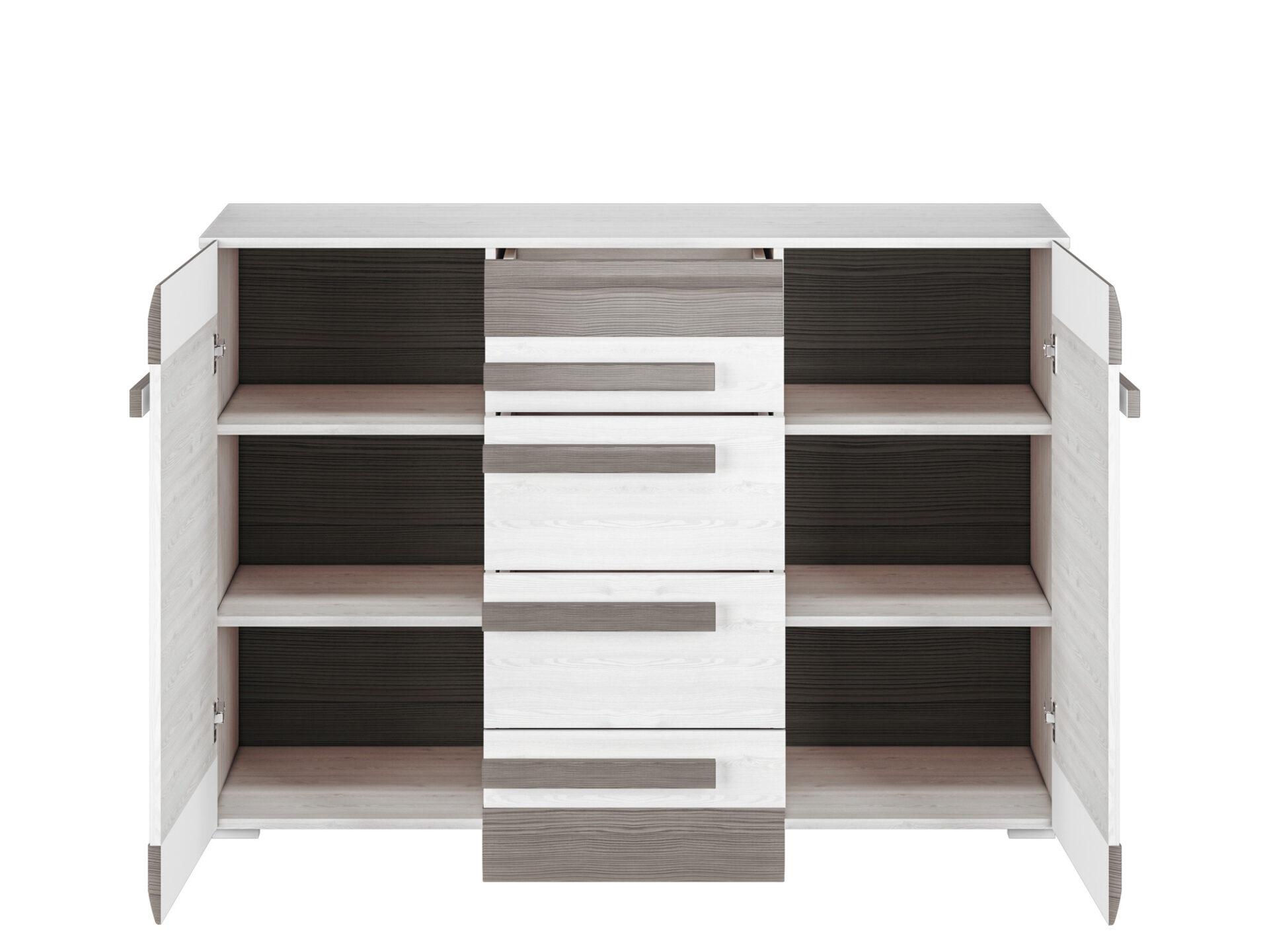 BLANCO 07-01 sniega priede/MDF jauna pelēka kumode — изображение 4