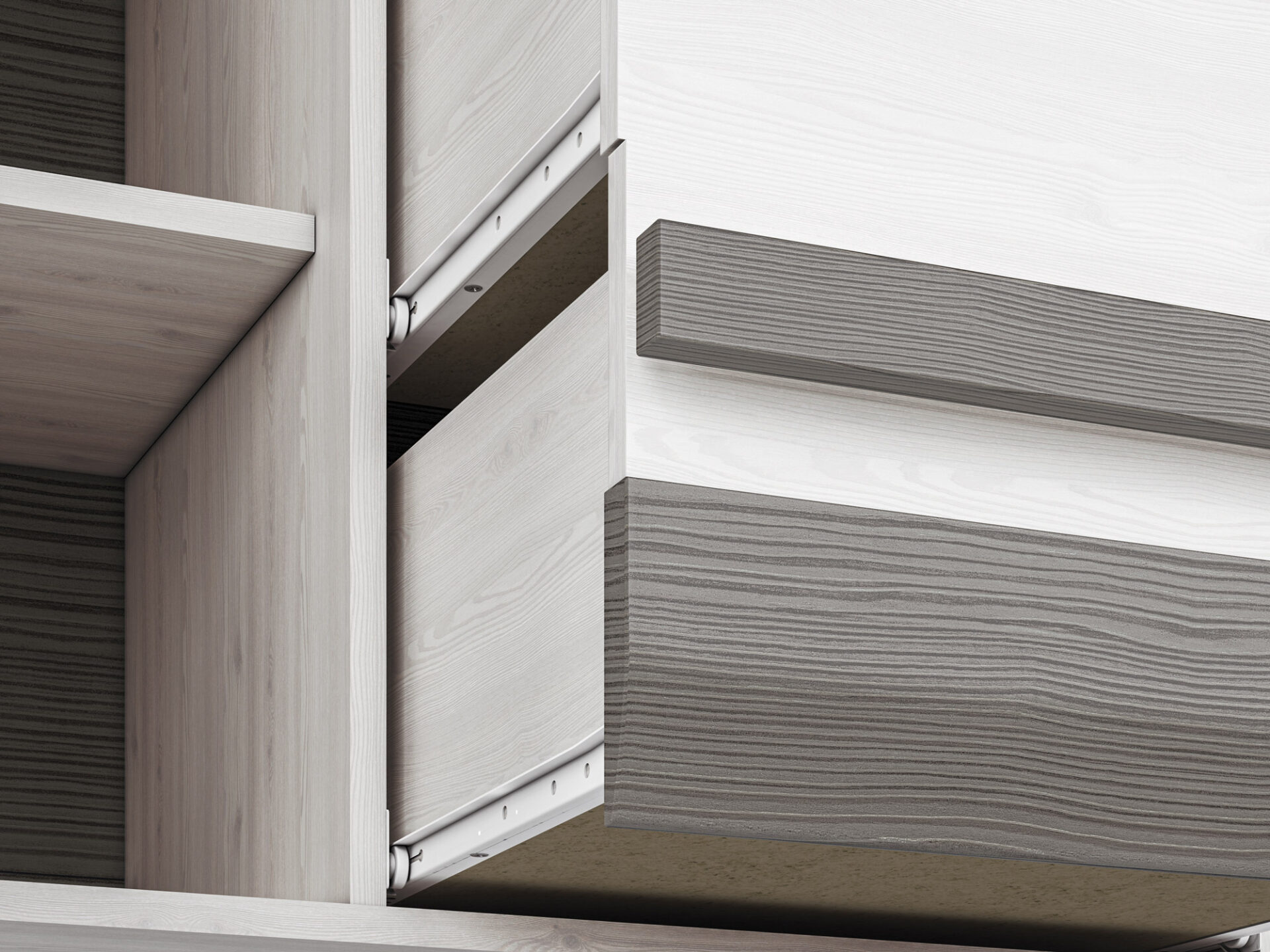 BLANCO 07-01 sniega priede/MDF jauna pelēka kumode — изображение 6
