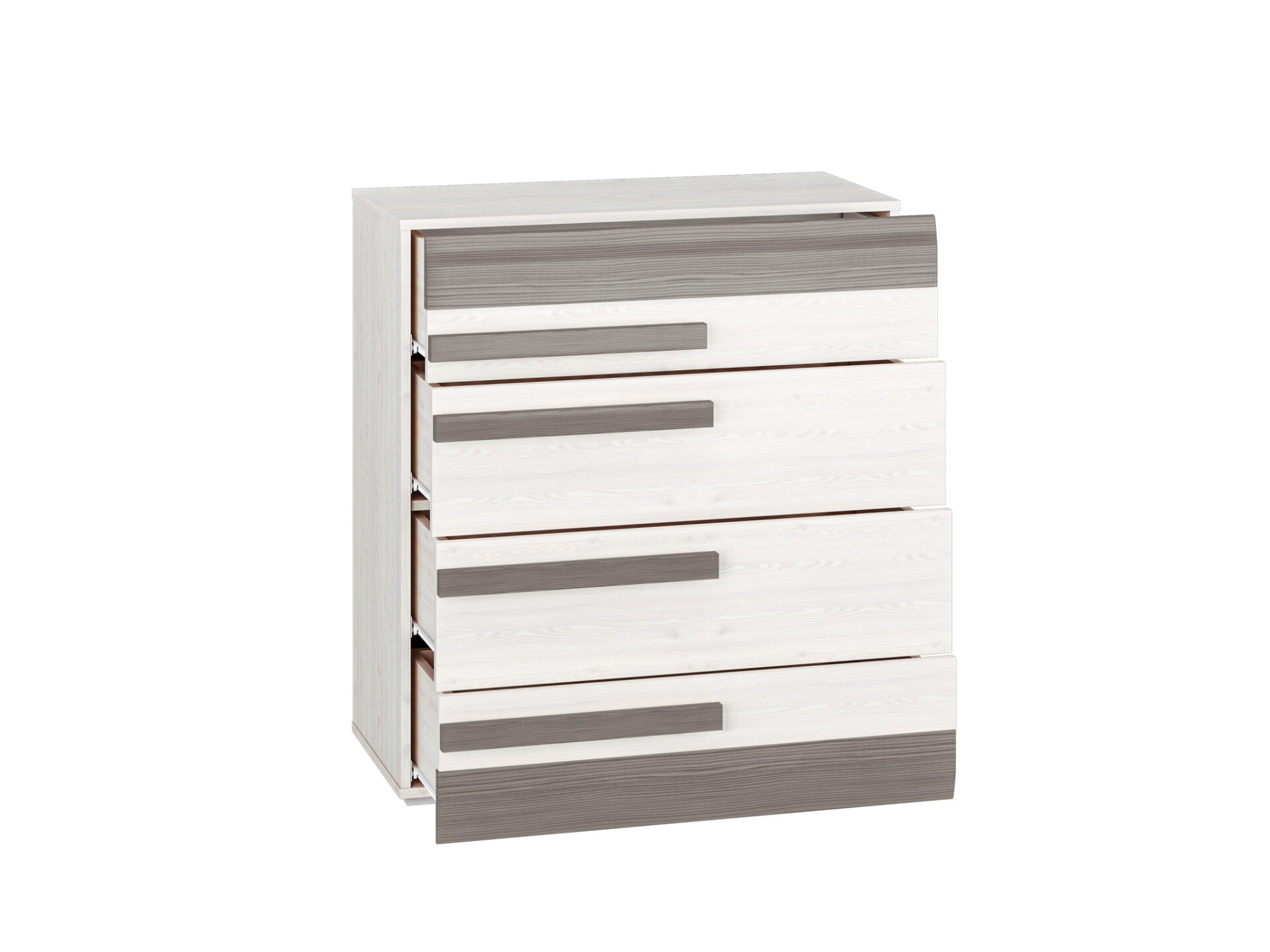 BLANCO 08 sniega priede/MDF jauns pelēks kumode — 2 attēls