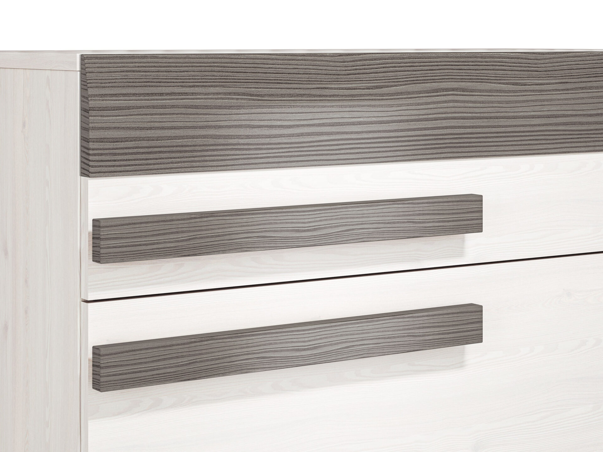 BLANCO 08 sniega priede/MDF jauns pelēks kumode — 5 attēls