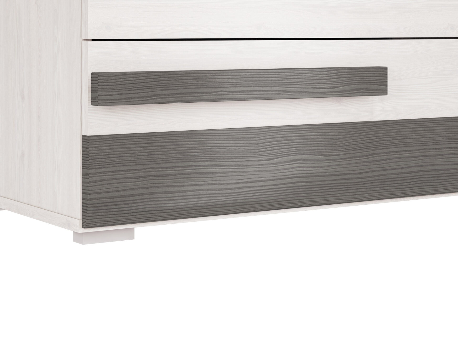 BLANCO 08 sniega priede/MDF jauns pelēks kumode — 7 attēls