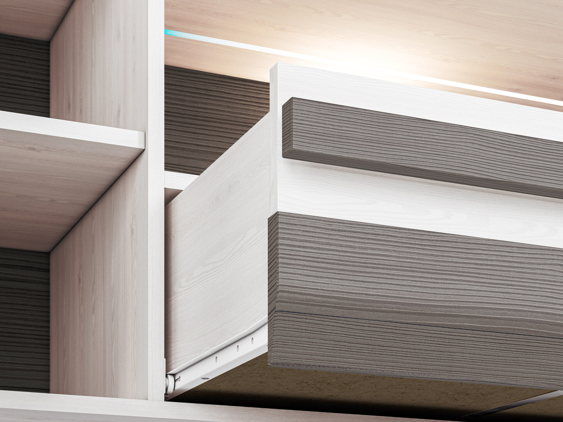 BLANCO 09-01 sniega priede/MDF jauns pelēks - TV skapis — изображение 6