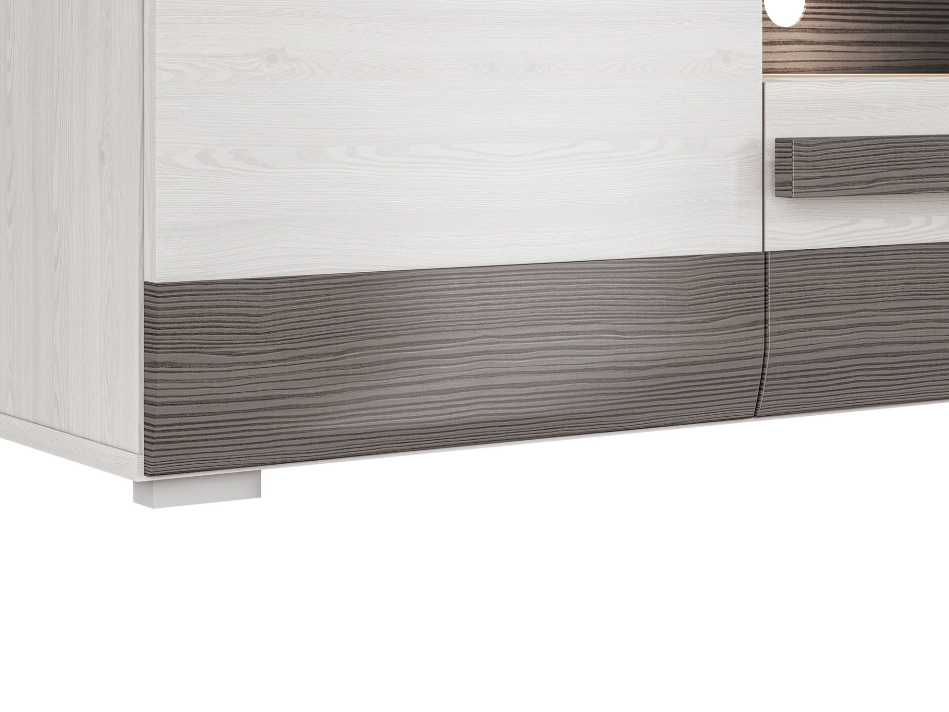 BLANCO 09-01 sniega priede/MDF jauns pelēks - TV skapis — изображение 7