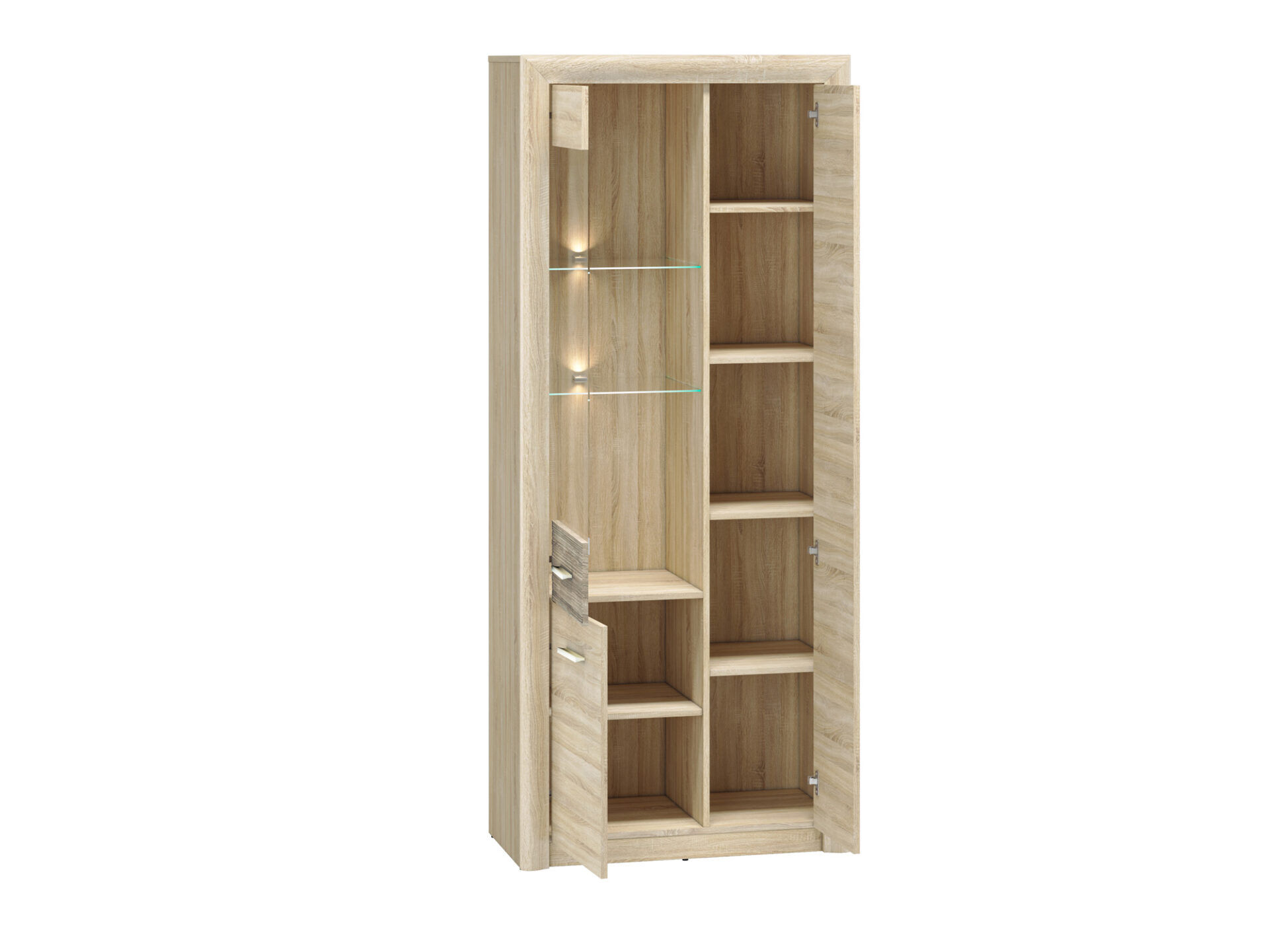 CASTEL 02/S gaišs sonoma/MDF sonoma trifeles plaukts — 2 attēls