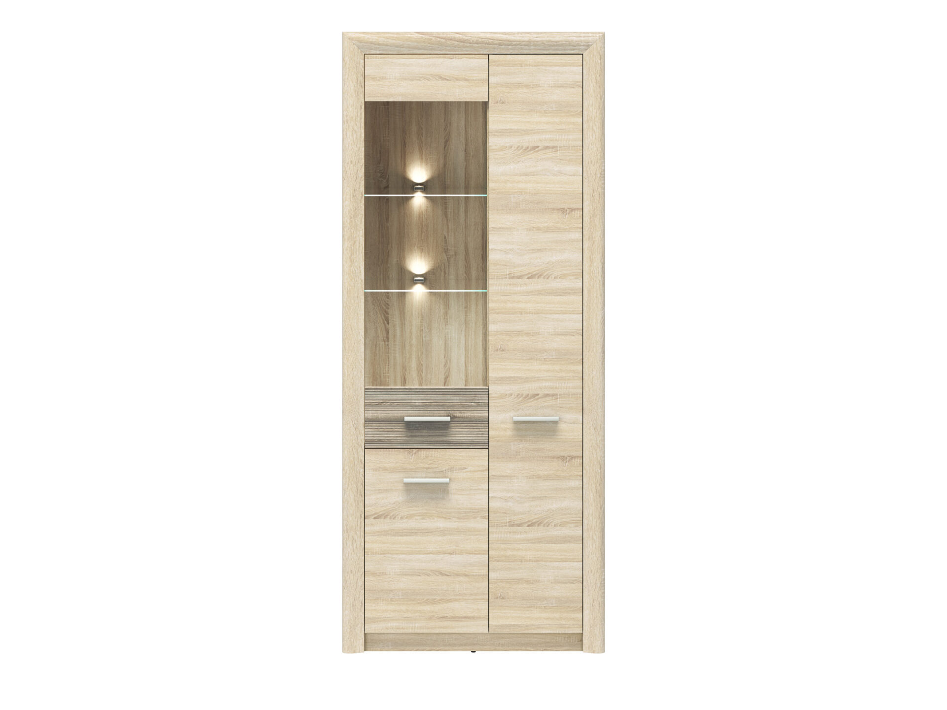 CASTEL 02/S gaišs sonoma/MDF sonoma trifeles plaukts — 3 attēls