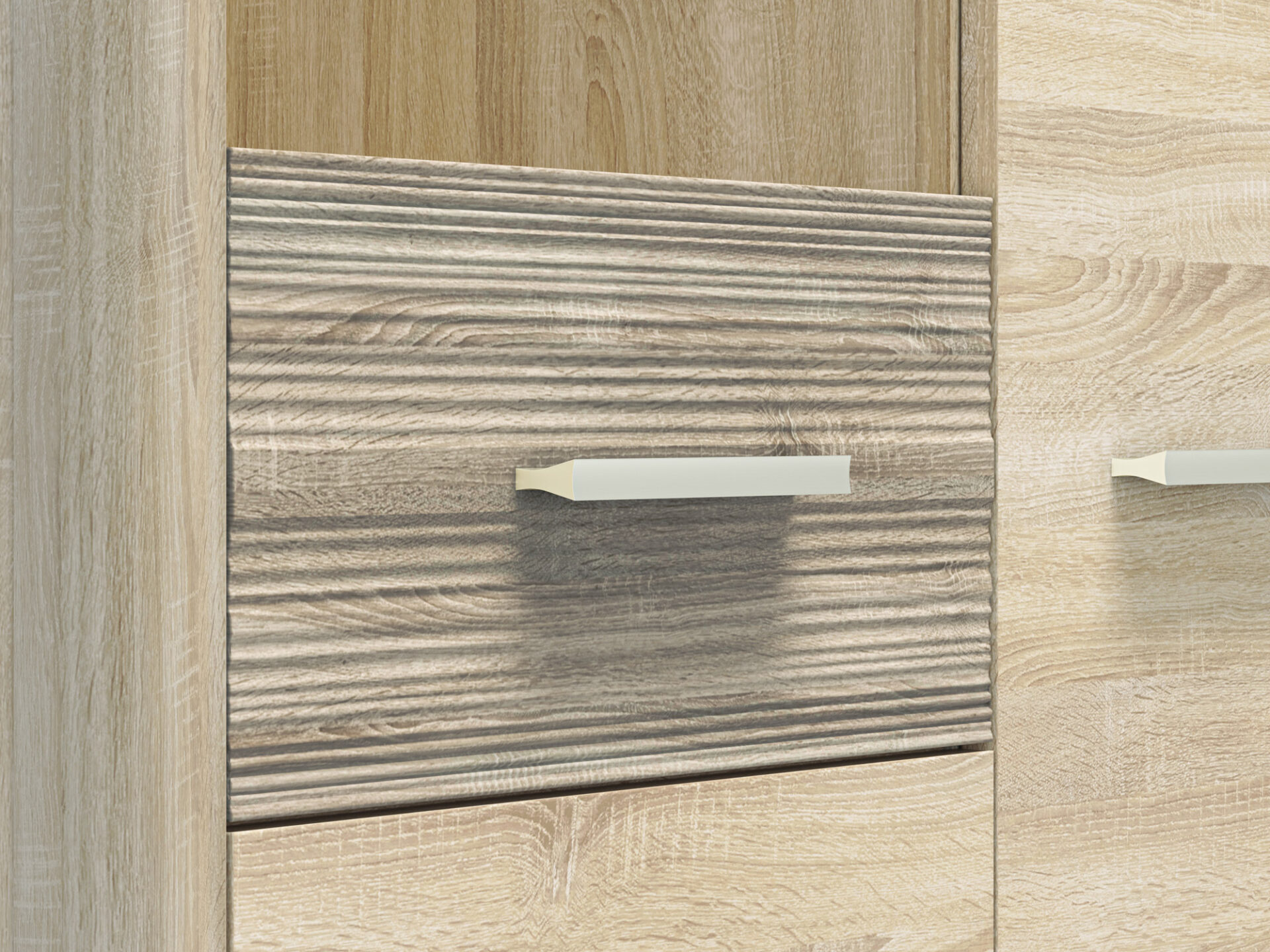 CASTEL 02/S gaišs sonoma/MDF sonoma trifeles plaukts — 6 attēls