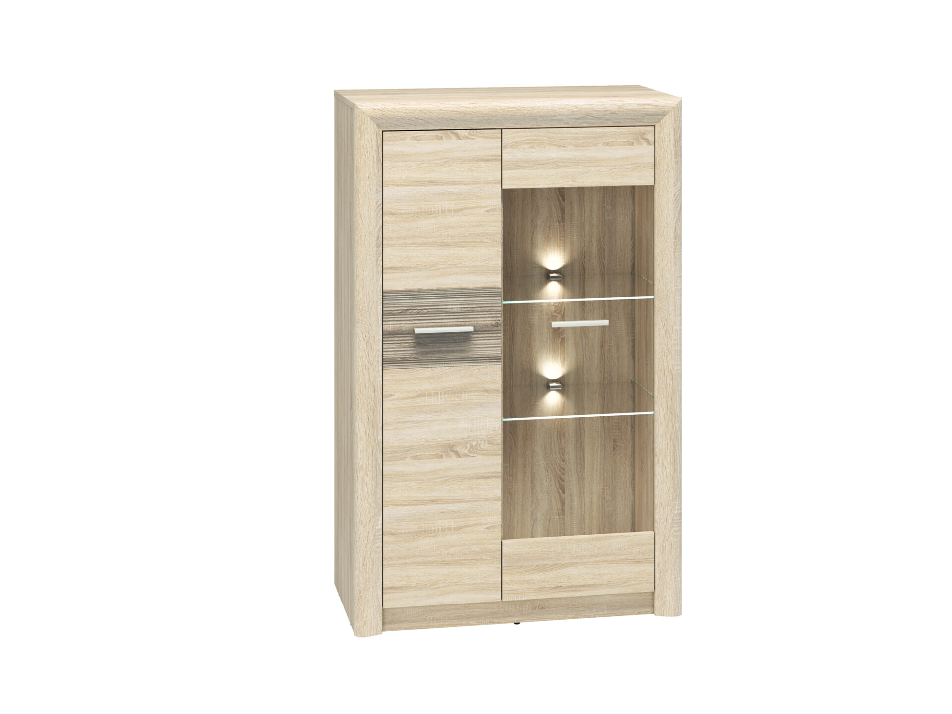 CASTEL 06/S sonoma gaišs/MDF sonoma trifele - kumode