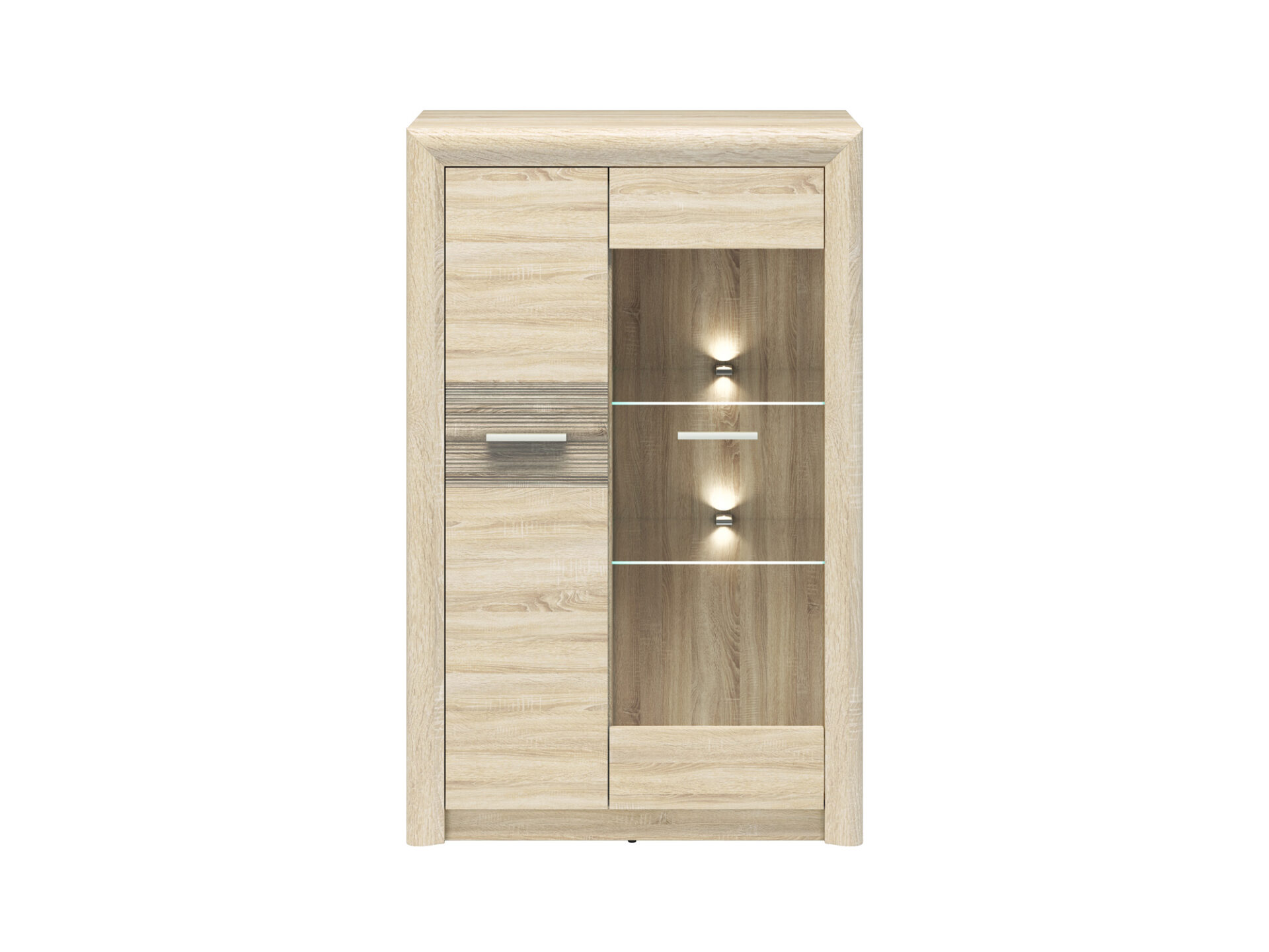 CASTEL 06/S sonoma gaišs/MDF sonoma trifele - kumode — 3 attēls