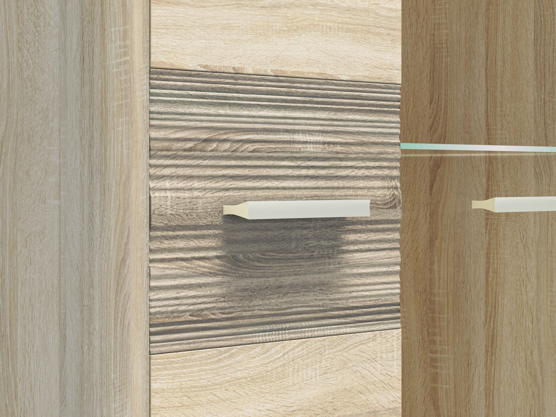 CASTEL 06/S sonoma gaišs/MDF sonoma trifele - kumode — 6 attēls