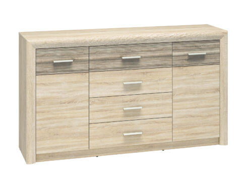 CASTEL 08 gaiša sonoma/MDF sonoma trifele – kumode