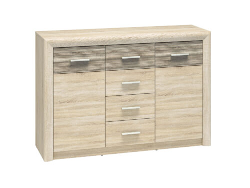CASTEL 09 gaiša sonoma/MDF sonoma trifele – kumode