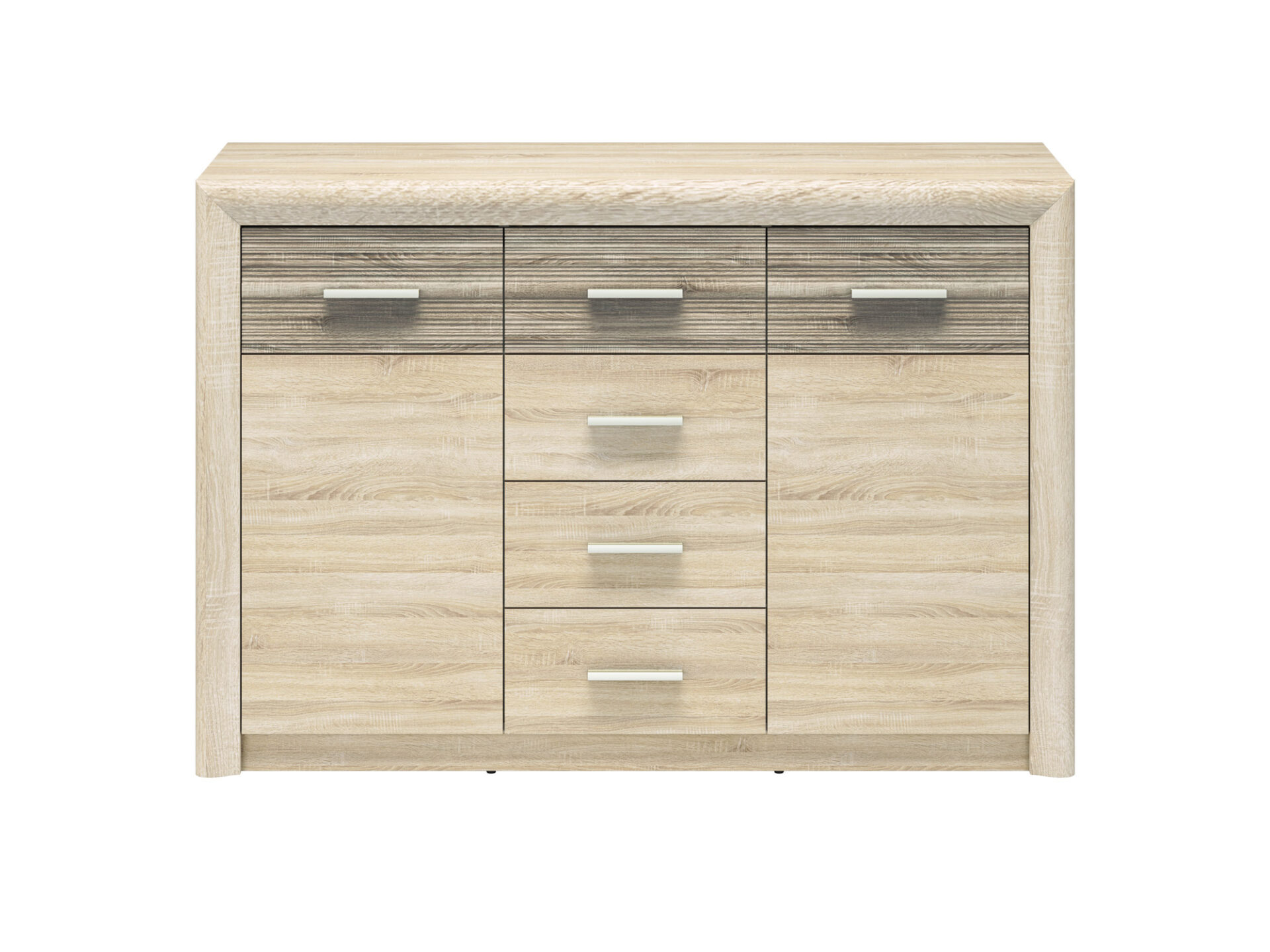 CASTEL 09 gaiša sonoma/MDF sonoma trifele - kumode — 3 attēls