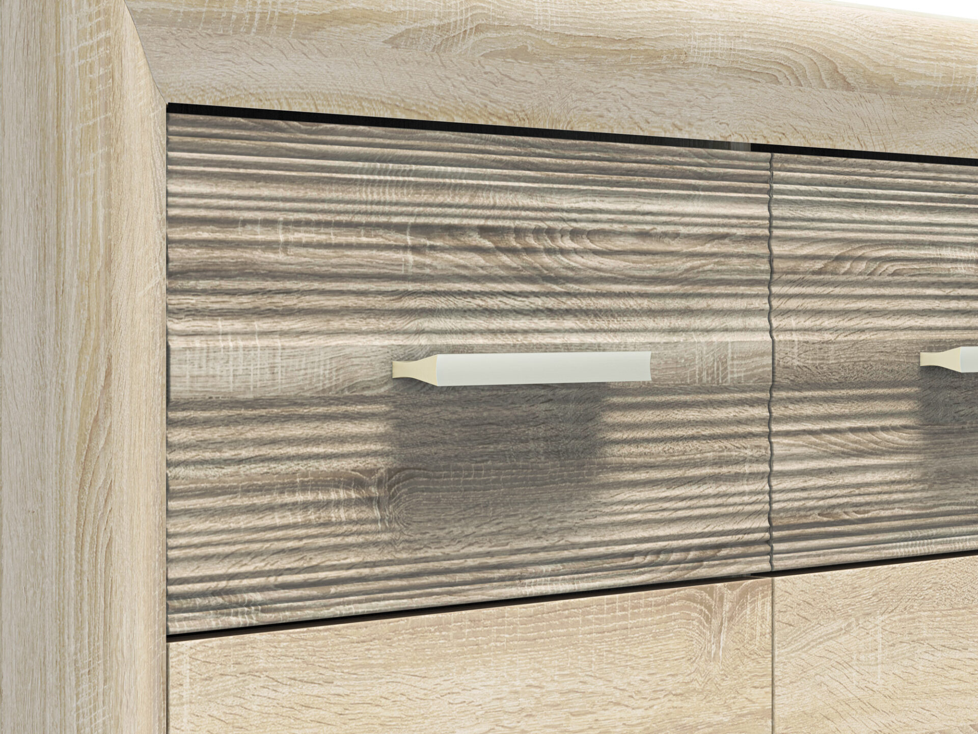 CASTEL 09 gaiša sonoma/MDF sonoma trifele - kumode — 6 attēls