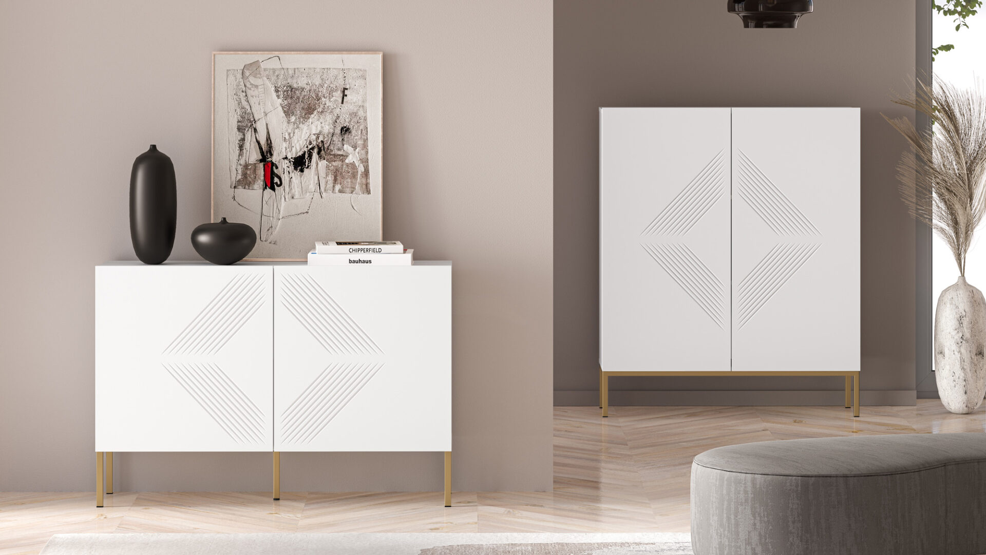 Clearing 03 Alpine White / Gold Leg – 2D kumode — 7 attēls