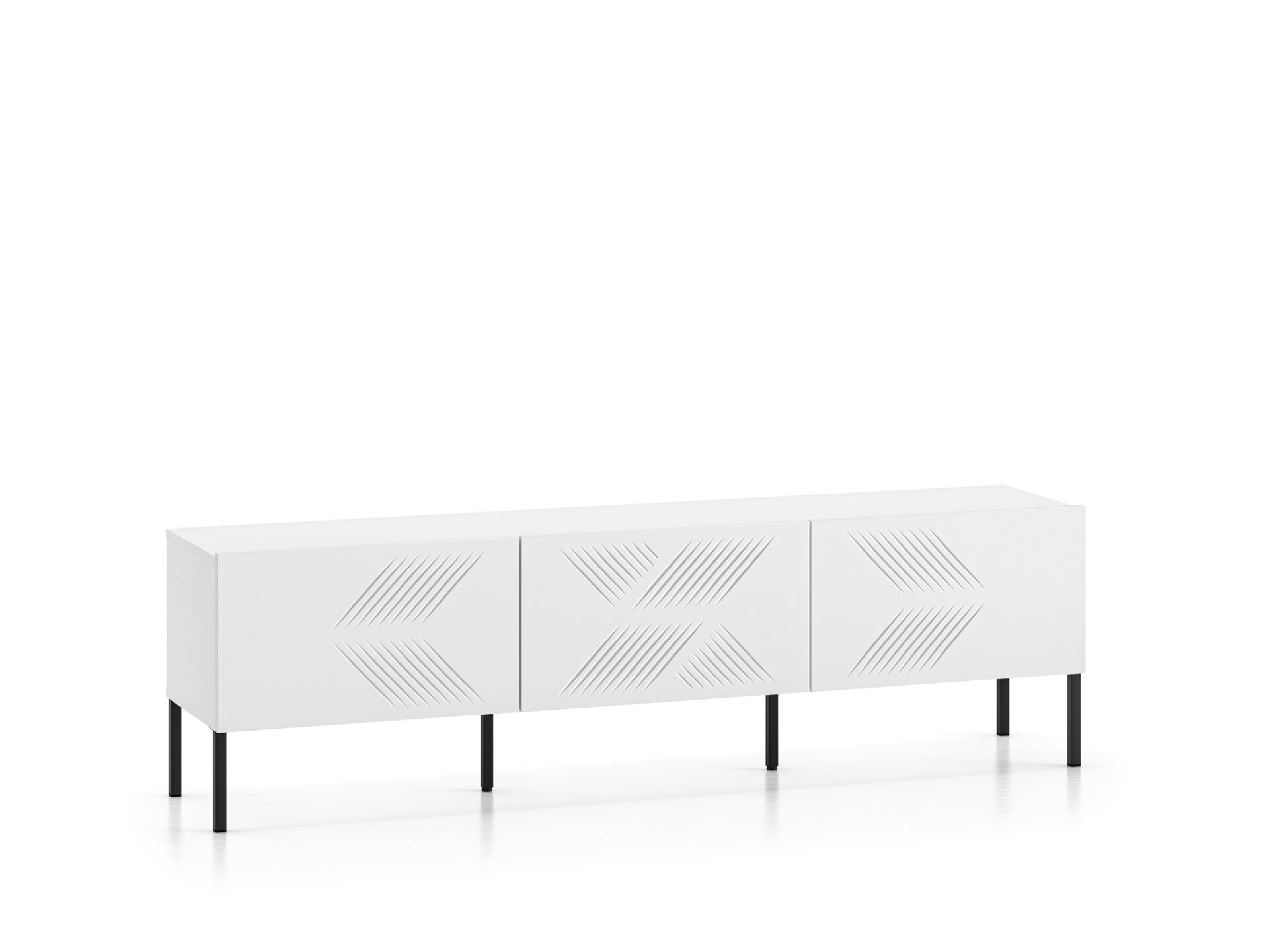 Clearing 04 Alpine White/Black Leg – 3K TV skapītis