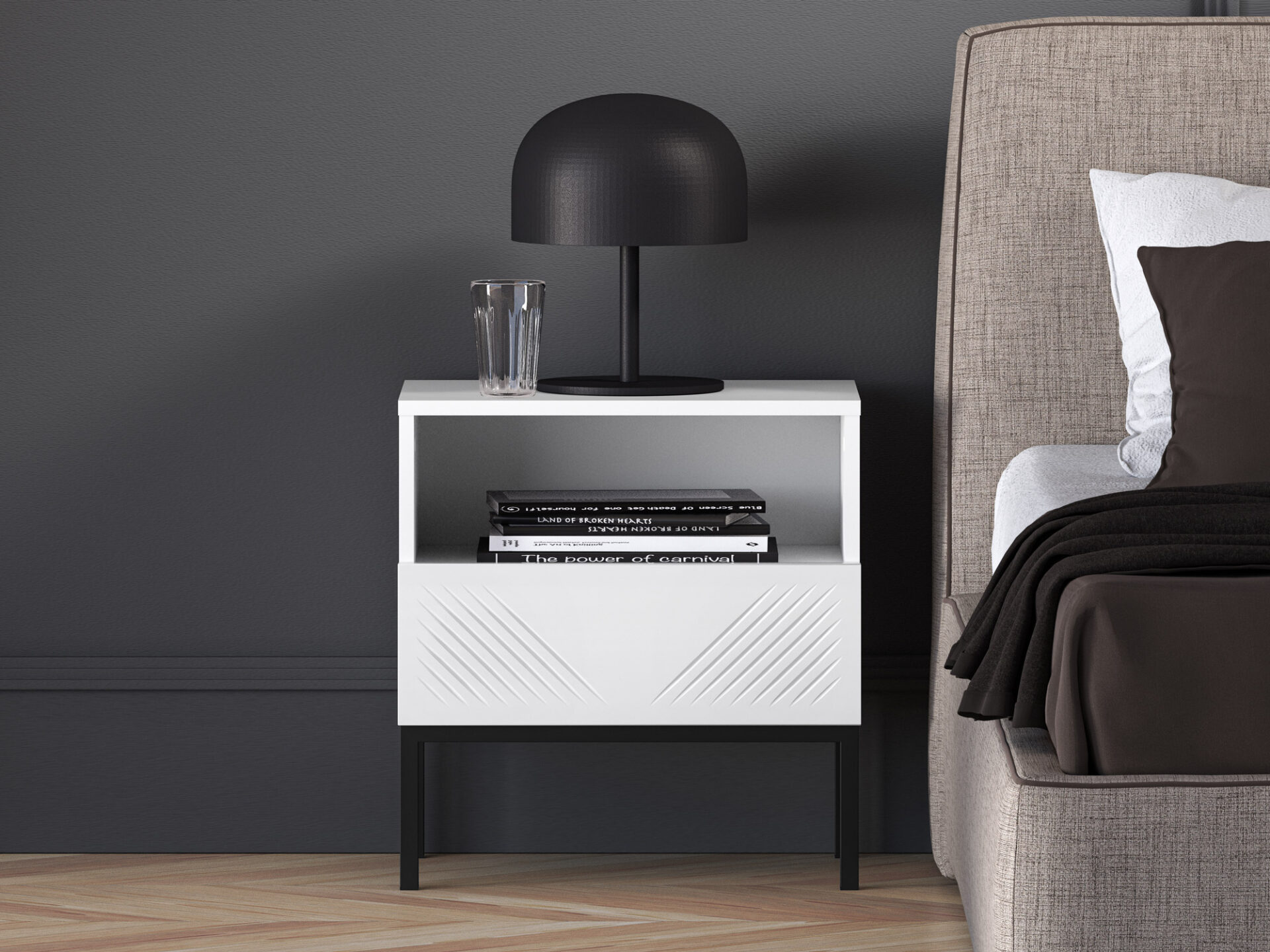 Clearing 05 Alpine White/Black pamatne - 1S skapītis — 3 attēls