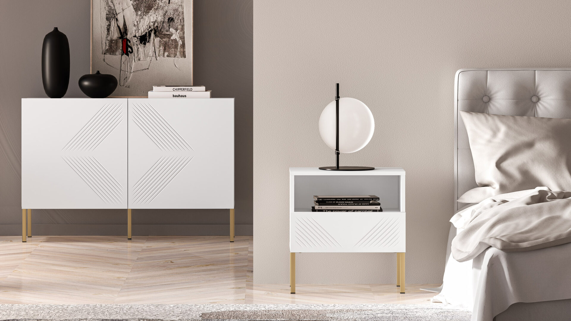 Clearing 05 Alpine White/Gold kāja – 1S skapītis — 9 attēls