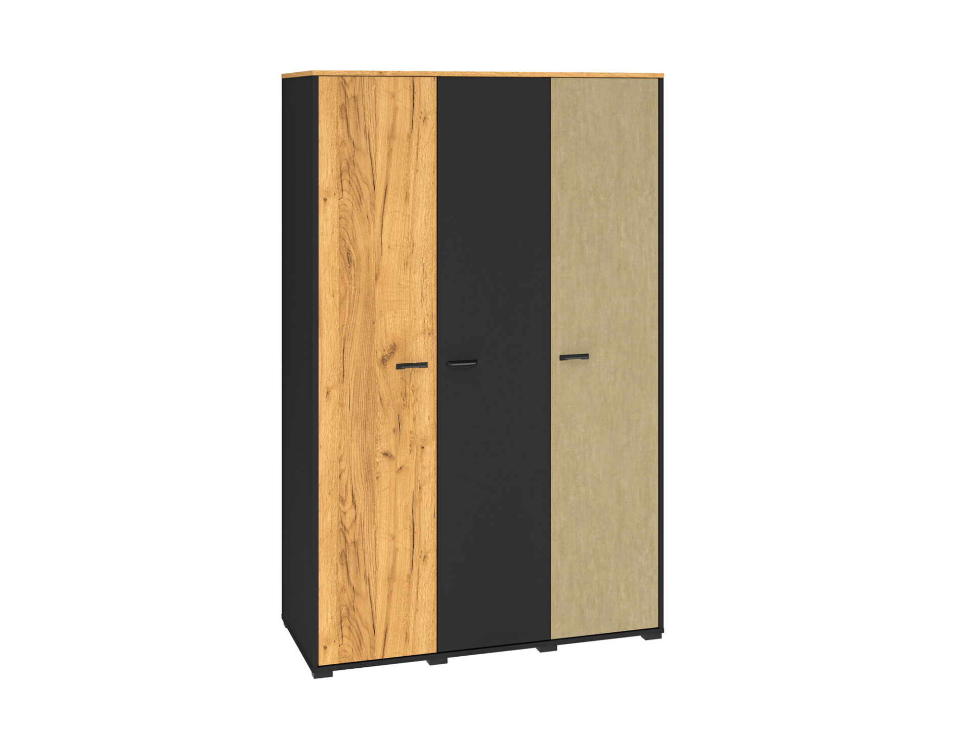 Colt 01 Gold Craft Oak/Black-Premium Steel - 3D skapis