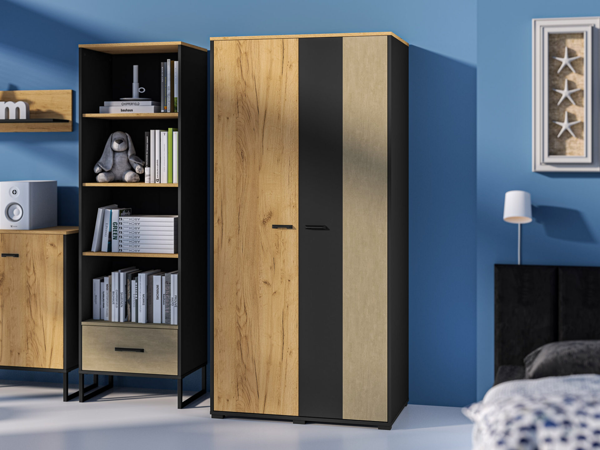 Colt 02 Gold Craft Oak/Black - Premium tērauda korpuss - 2D — 4 attēls