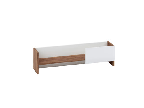 DALLAS 12-01 dabīgā valrieksta/MDF balts spīdīgs plaukts