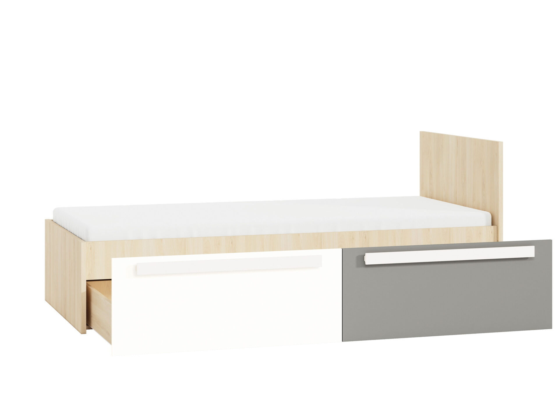 Drop 17-02 fjorda dižskābarža balta/platīna pelēka gulta — 4 attēls