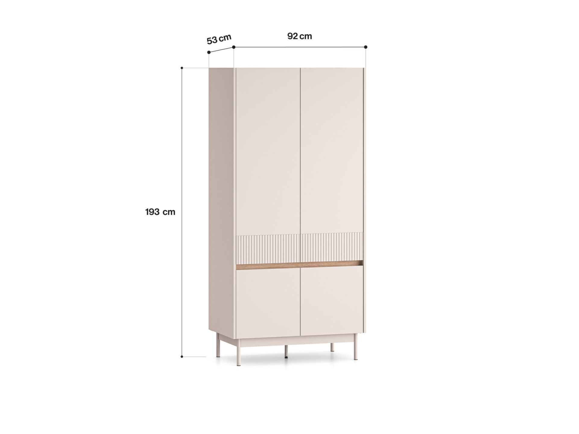 Dunea 01 kašmira / cremona torro ozols - 4D skapis — 6 attēls