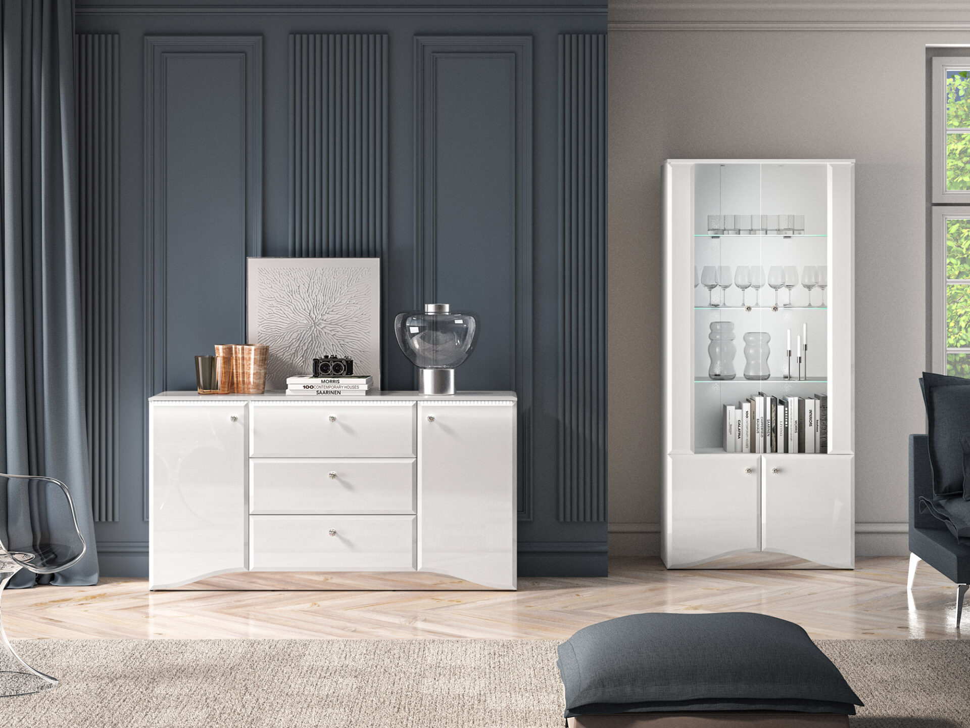 GLAMOUR 02 Alpu balta kumode — изображение 7