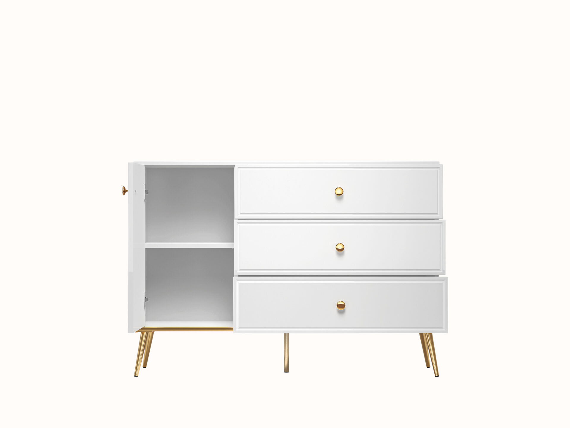 Goldin 05 Alpu balts/Glāzīgi balts - Kumode — изображение 2