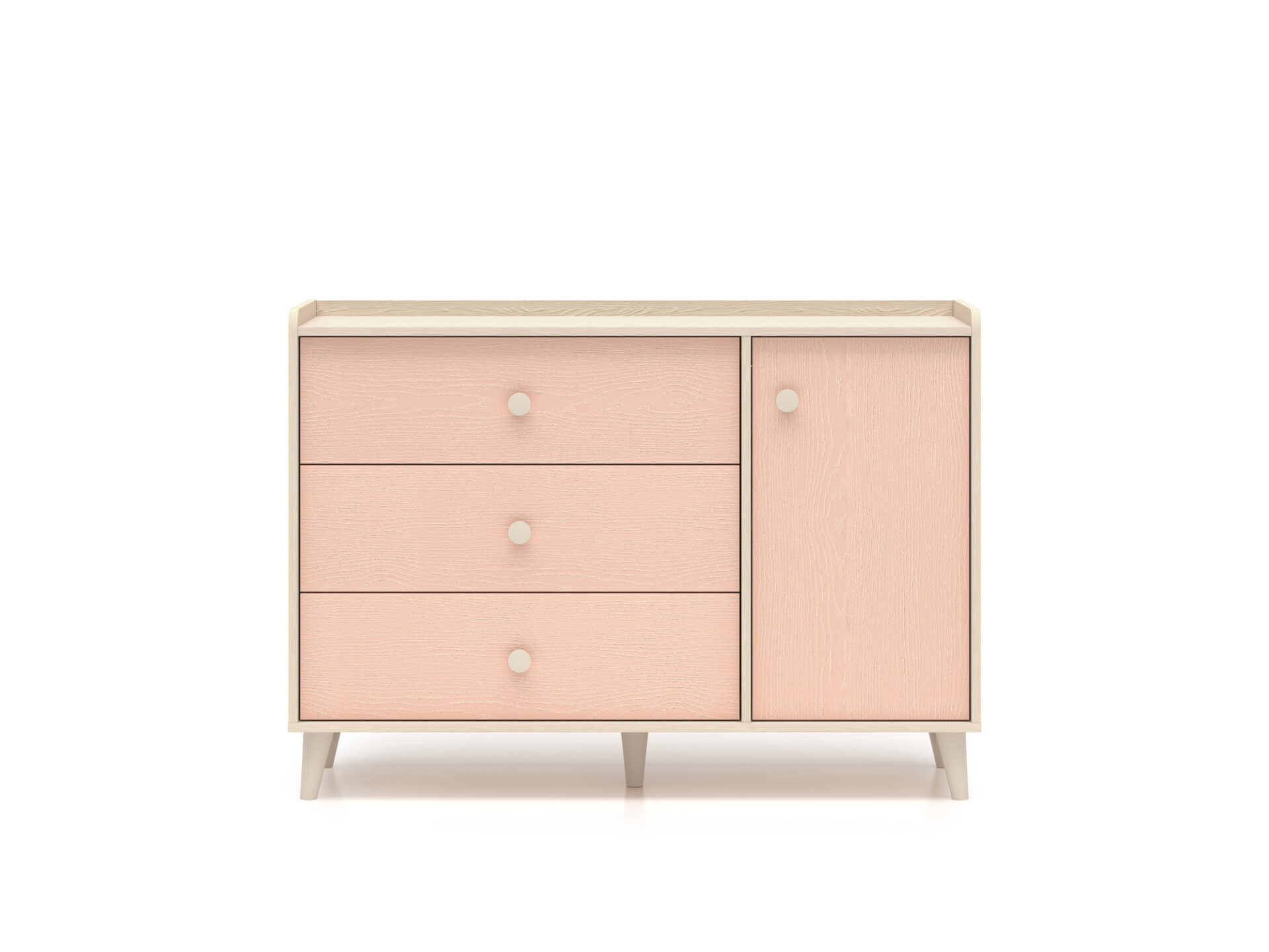 Mevel 05 Tuksneša smilšu/tūkstošgades rozā - 1D3S kumode — изображение 2