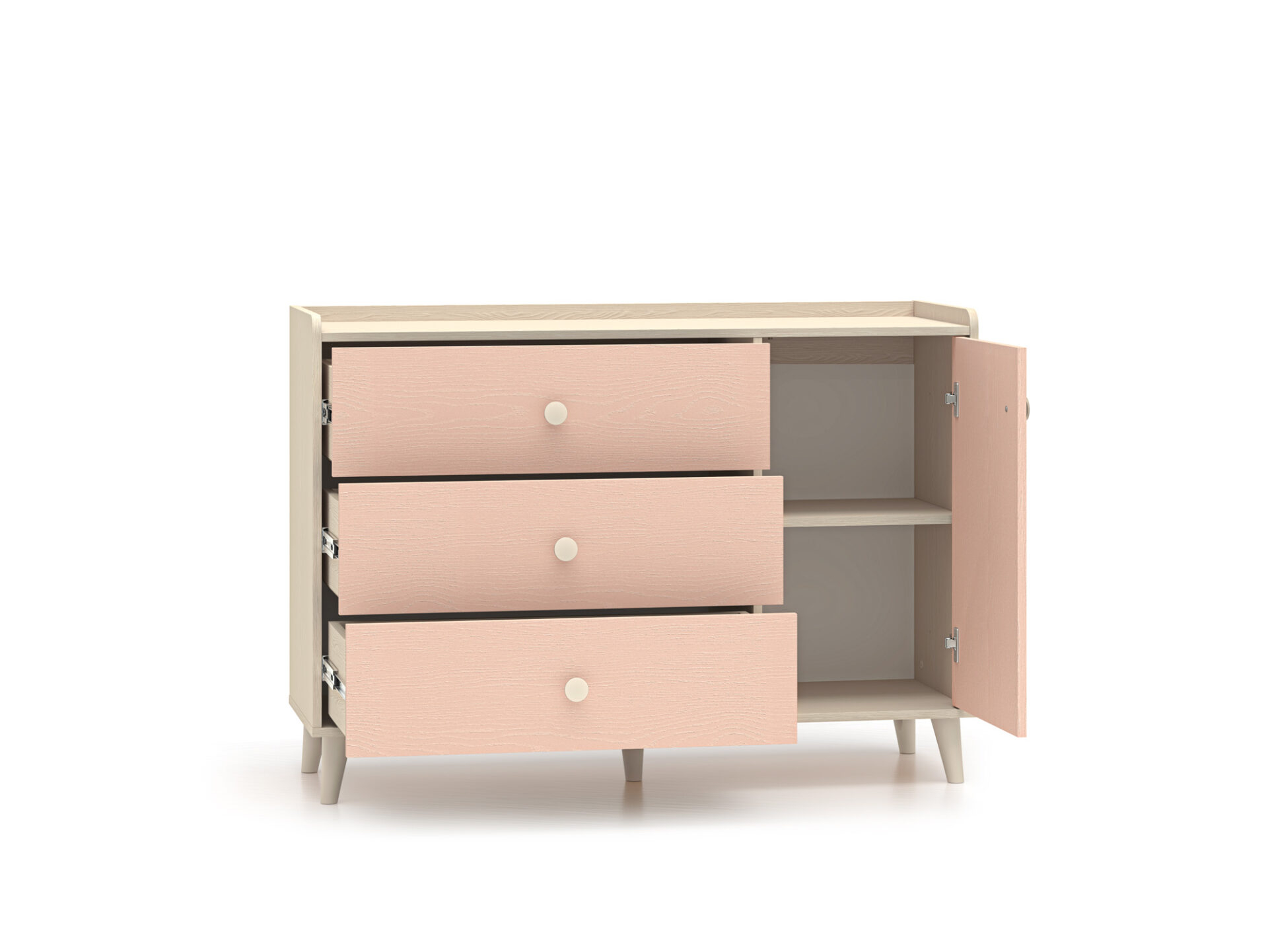 Mevel 05 Tuksneša smilšu/tūkstošgades rozā - 1D3S kumode — изображение 5