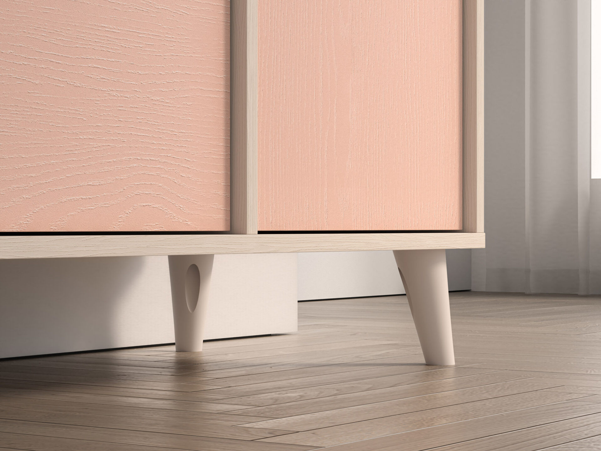 Mevel 05 Tuksneša smilšu/tūkstošgades rozā - 1D3S kumode — изображение 9