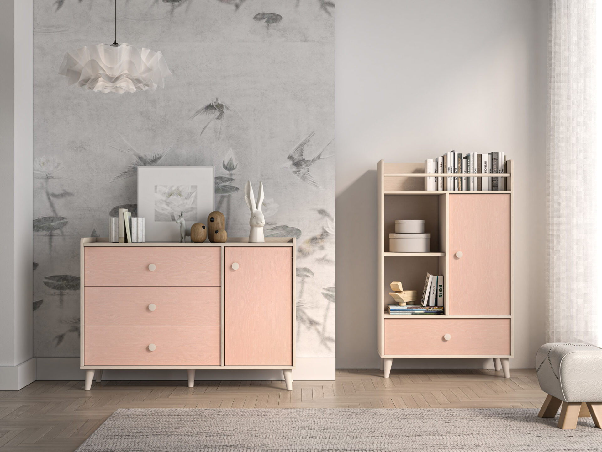 Mevel 05 Tuksneša smilšu/tūkstošgades rozā - 1D3S kumode — изображение 10