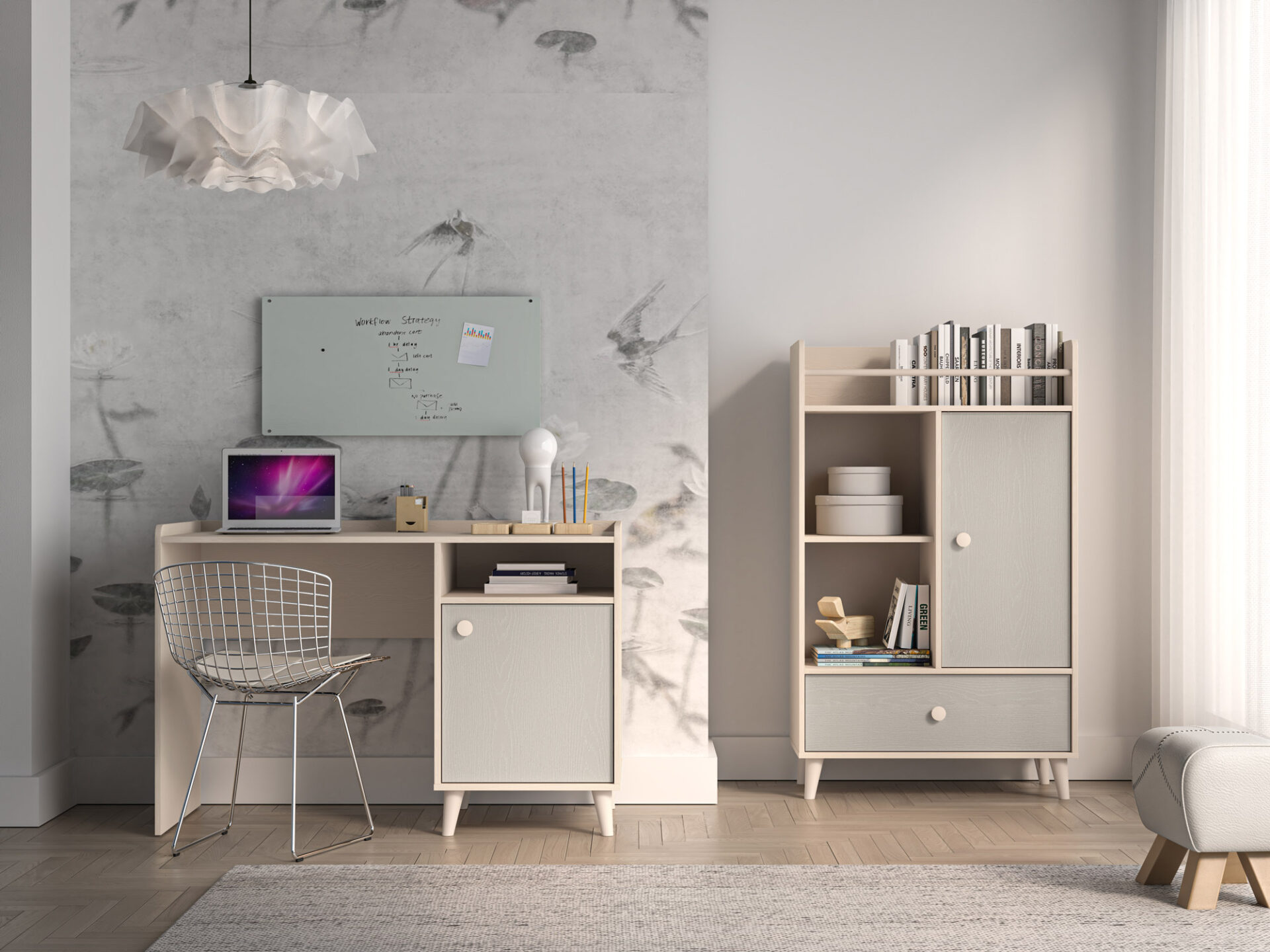 Mevel 07 Tuksneša smilšu/pallādija pelēks - 1D rakstāmgalds — изображение 9