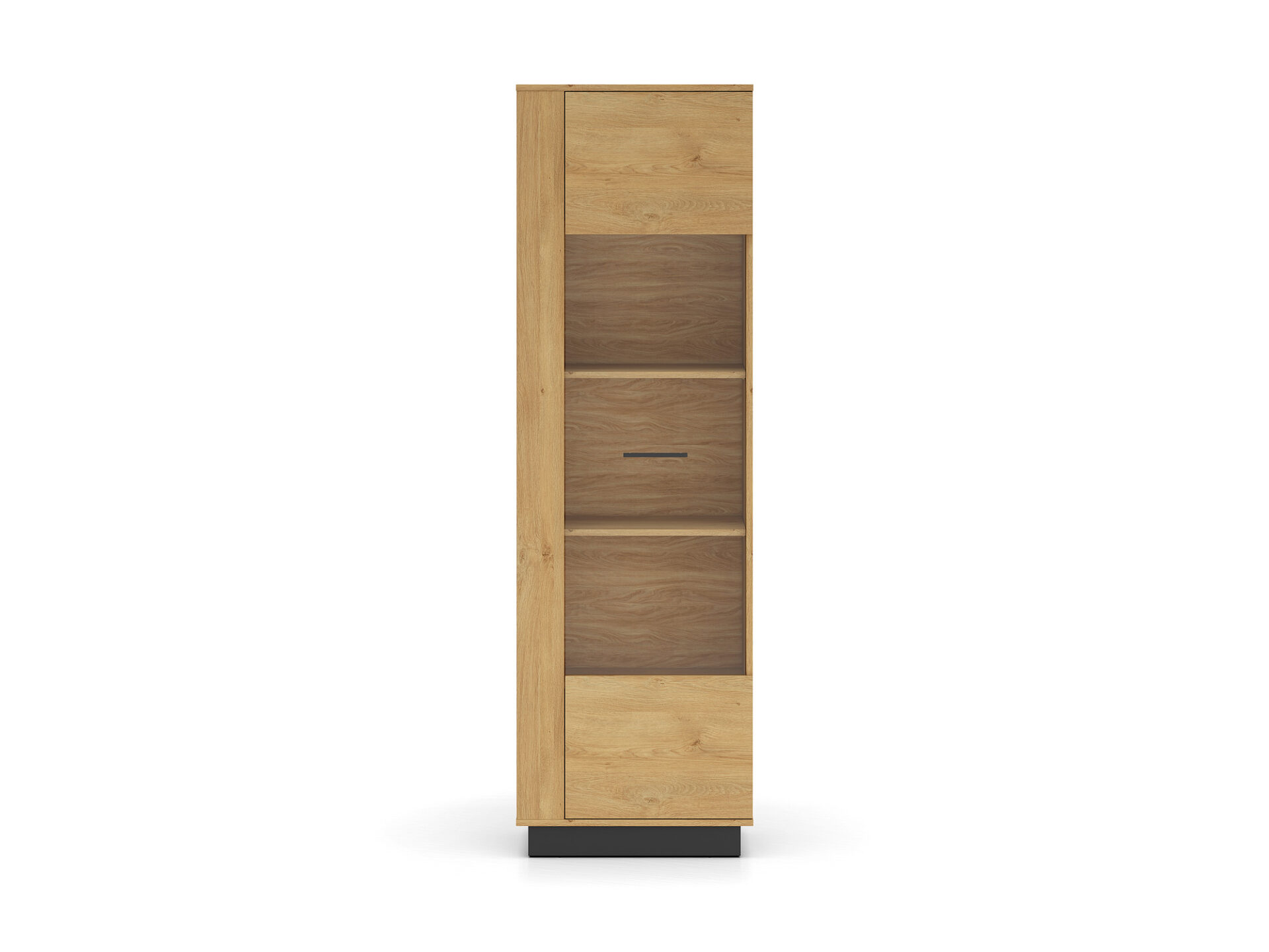 MODESTO 02 stilīgs ozols/melns – 1D vitrīna — изображение 3