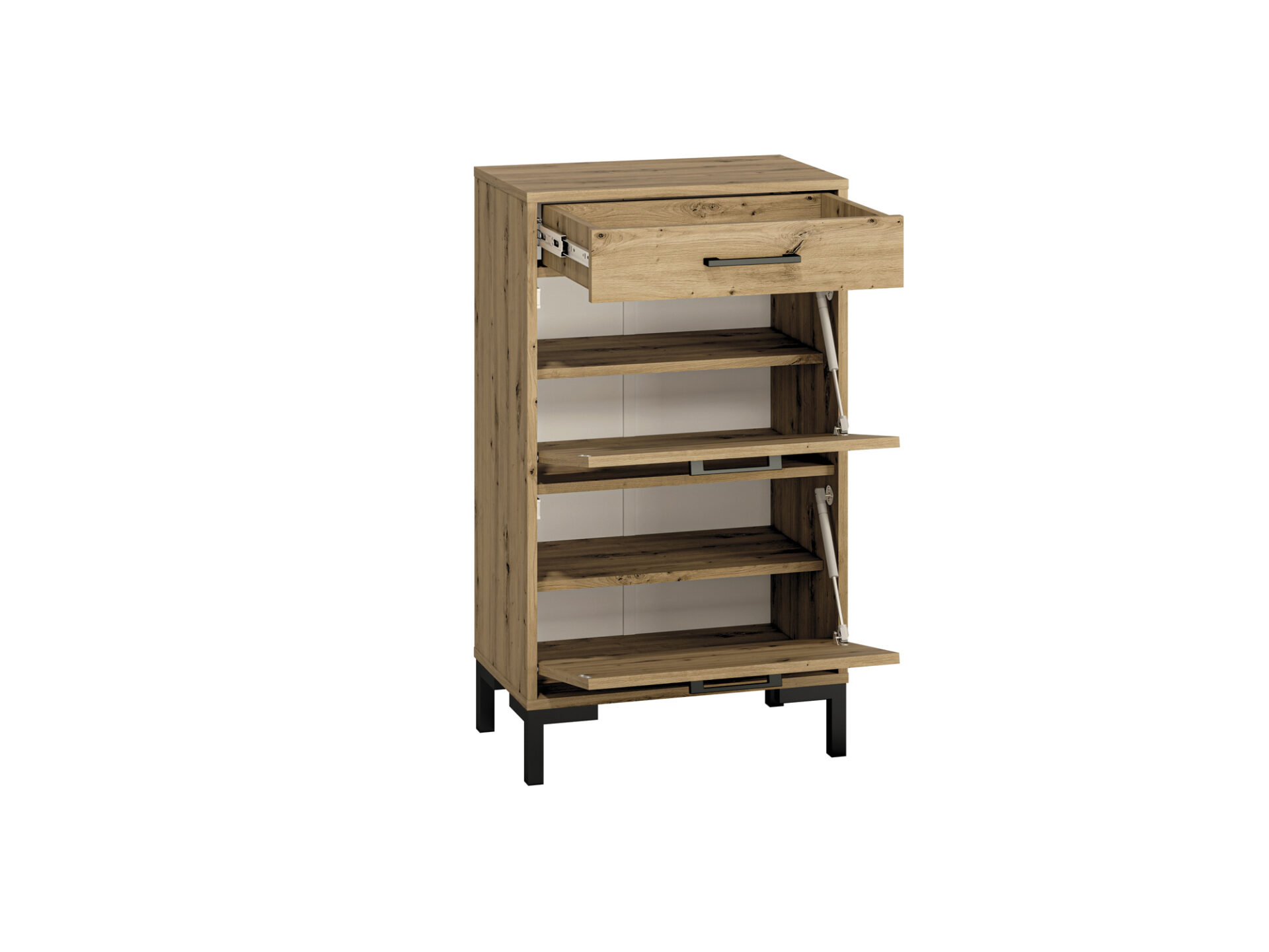 Nevio 02 Artisan Oak - Apavu skapis — 2 attēls
