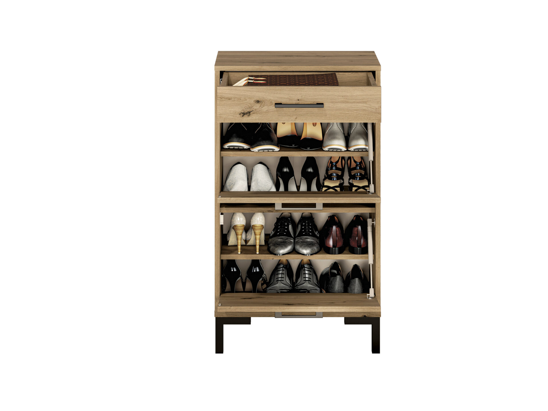 Nevio 02 Artisan Oak - Apavu skapis — 8 attēls